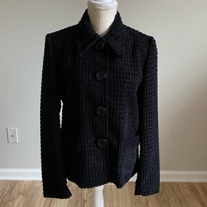 Women's Structured Jacket Fuzzy Black